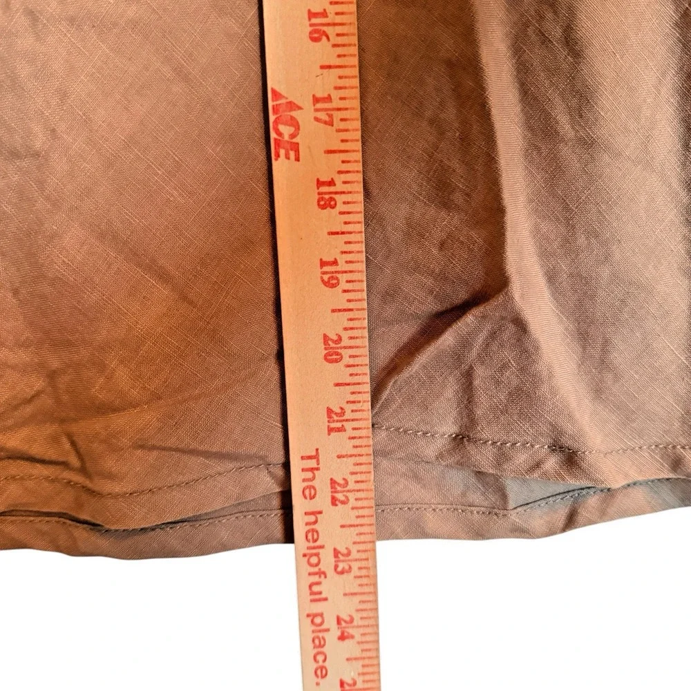 Sandwich‎ Size 39 Brown Linen Mini Skirt Coastal Chic Quiet Luxury Size 8/10